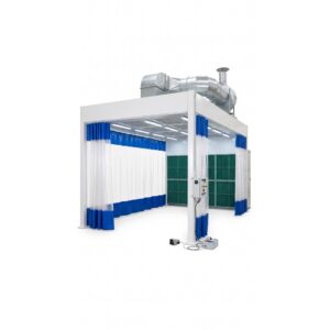 Sala de lijado BESSER TLSJ-1000 con cortinas de PVC, panel EPS y sistema de extracción